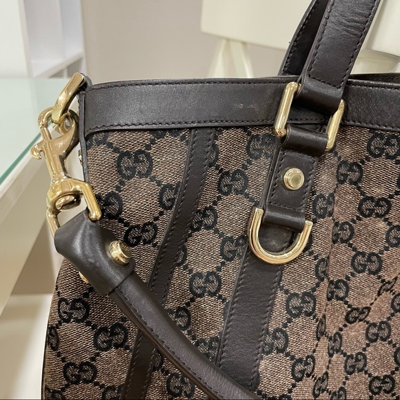 Gucci Brown GG Canvas Convertible Abbey Hobo Bag - Picture 3 of 16